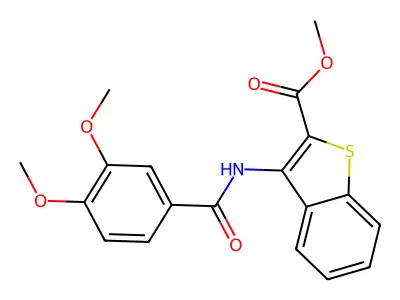 Methyl 3-(3,4-dimethoxybenzamido)benzo[b]thiophene-2-carboxylate structure