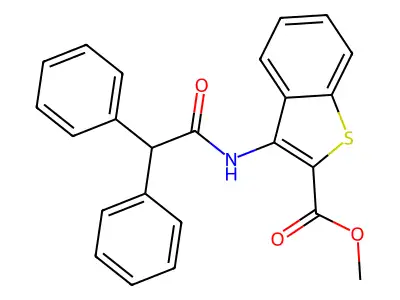 Methyl 3-(2,2-diphenylacetamido)benzo[b]thiophene-2-carboxylate structure