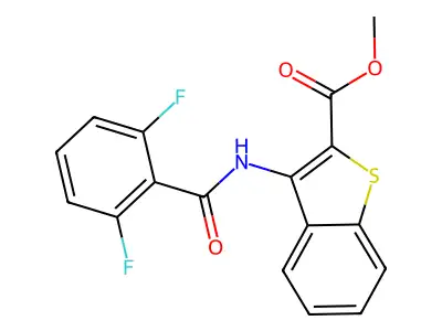 Methyl 3-(2,6-difluorobenzamido)benzo[b]thiophene-2-carboxylate structure