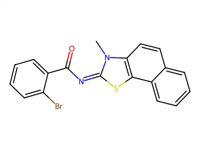 2-bromo-N-(3-methylbenzo[g][1,3]benzothiazol-2-ylidene)benzamide structure