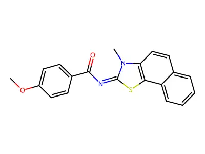(E)-4-methoxy-N-(3-methylnaphtho[2,1-d]thiazol-2(3H)-ylidene)benzamide structure