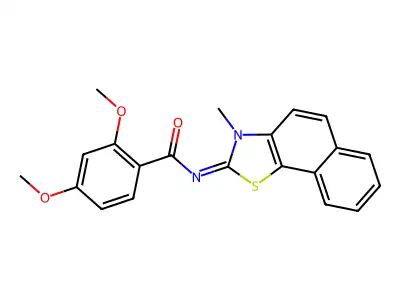 (E)-2,4-dimethoxy-N-(3-methylnaphtho[2,1-d]thiazol-2(3H)-ylidene)benzamide structure