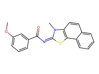 (E)-3-methoxy-N-(3-methylnaphtho[2,1-d]thiazol-2(3H)-ylidene)benzamide structure