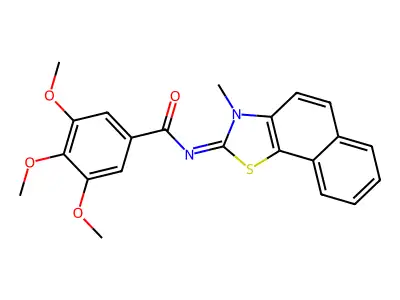 (E)-3,4,5-trimethoxy-N-(3-methylnaphtho[2,1-d]thiazol-2(3H)-ylidene)benzamide structure