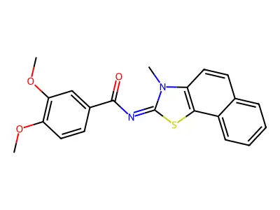 (E)-3,4-dimethoxy-N-(3-methylnaphtho[2,1-d]thiazol-2(3H)-ylidene)benzamide structure