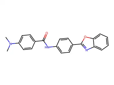 N-[4-(1,3-benzoxazol-2-yl)phenyl]-4-(dimethylamino)benzamide structure