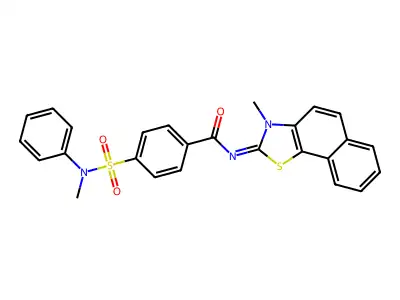 (Z)-4-(N-methyl-N-phenylsulfamoyl)-N-(3-methylnaphtho[2,1-d]thiazol-2(3H)-ylidene)benzamide structure