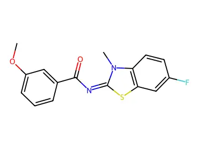 (E)-N-(6-fluoro-3-methylbenzo[d]thiazol-2(3H)-ylidene)-3-methoxybenzamide structure