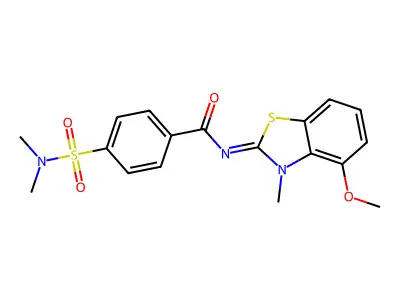 4-(dimethylsulfamoyl)-N-(4-methoxy-3-methyl-1,3-benzothiazol-2-ylidene)benzamide structure