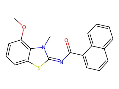 (E)-N-(4-methoxy-3-methylbenzo[d]thiazol-2(3H)-ylidene)-1-naphthamide structure