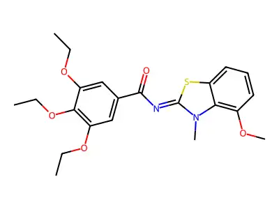 (E)-3,4,5-triethoxy-N-(4-methoxy-3-methylbenzo[d]thiazol-2(3H)-ylidene)benzamide structure