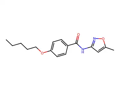 N-(5-methylisoxazol-3-yl)-4-(pentyloxy)benzamide structure