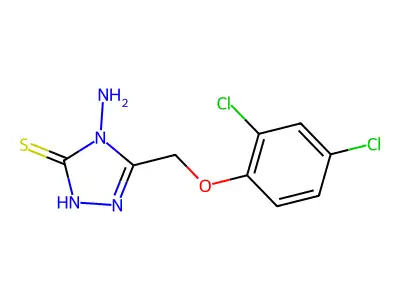4-Amino-5-((2,4-dichlorophenoxy)methyl)-2,4-dihydro-3H-1,2,4-triazole-3-thione structure