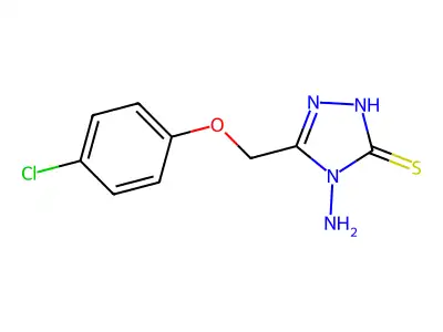 4-Amino-5-((4-chlorophenoxy)methyl)-2,4-dihydro-3H-1,2,4-triazole-3-thione structure