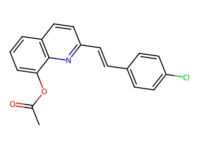 [2-[2-(4-Chlorophenyl)ethenyl]quinolin-8-yl] acetate structure