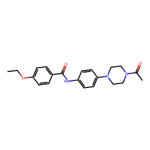 N-[4-(4-acetylpiperazin-1-yl)phenyl]-4-ethoxybenzamide structure