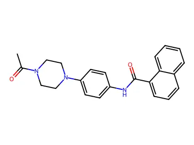 N-[4-(4-acetylpiperazin-1-yl)phenyl]naphthalene-1-carboxamide structure