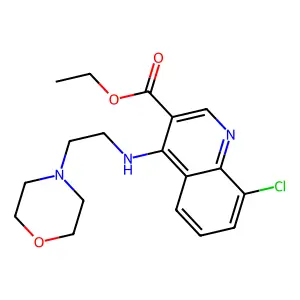 Ethyl 8-chloro-4-{[2-(4-morpholinyl)ethyl]amino}-3-quinolinecarboxylate structure