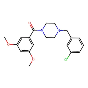 [4-[(3-Chlorophenyl)methyl]piperazin-1-yl]-(3,5-dimethoxyphenyl)methanone structure