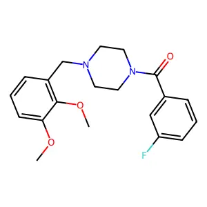 [4-[(2,3-Dimethoxyphenyl)methyl]piperazin-1-yl]-(3-fluorophenyl)methanone structure