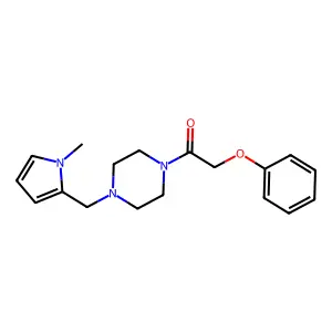 1-[4-[(1-Methylpyrrol-2-yl)methyl]piperazin-1-yl]-2-phenoxyethanone structure