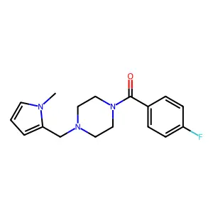 (4-Fluorophenyl)-[4-[(1-methylpyrrol-2-yl)methyl]piperazin-1-yl]methanone structure