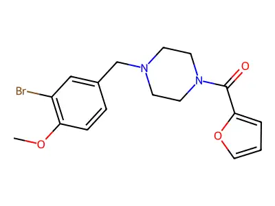 1-(3-Bromo-4-methoxybenzyl)-4-(2-furoyl)piperazine structure