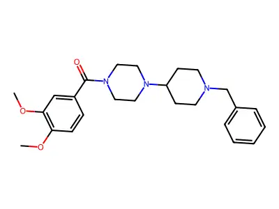 1-(1-Benzyl-4-piperidinyl)-4-(3,4-dimethoxybenzoyl)piperazine structure