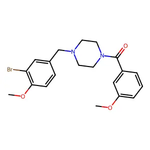 [4-[(3-Bromo-4-methoxyphenyl)methyl]piperazin-1-yl]-(3-methoxyphenyl)methanone structure