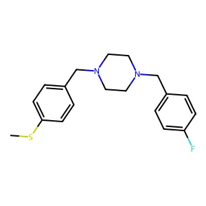 1-(4-Fluorobenzyl)-4-[4-(methylsulfanyl)benzyl]piperazine structure