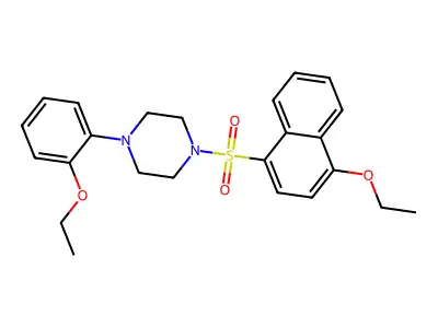 1-[(4-Ethoxynaphthalen-1-yl)sulfonyl]-4-(2-ethoxyphenyl)piperazine structure