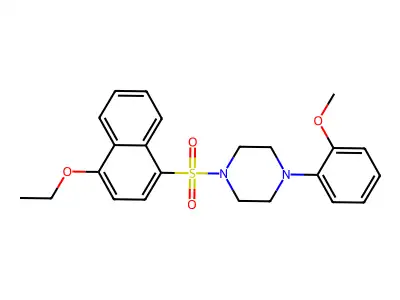 1-(4-Ethoxynaphthalen-1-yl)sulfonyl-4-(2-methoxyphenyl)piperazine structure