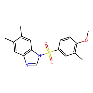 1-(4-Methoxy-3-methylphenyl)sulfonyl-5,6-dimethylbenzimidazole structure