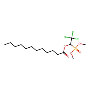 Dodecanoic acid, 2,2,2-trichloro-1-(dimethoxyphosphinyl)ethyl ester structure