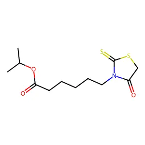 Methylethyl 6-(4-oxo-2-thioxo-1,3-thiazolidin-3-yl)hexanoate structure