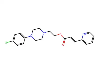 2-[4-(4-Chlorophenyl)piperazin-1-yl]ethyl 3-pyridin-2-ylprop-2-enoate structure
