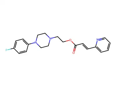 2-[4-(4-Fluorophenyl)piperazin-1-yl]ethyl 3-pyridin-2-ylprop-2-enoate structure