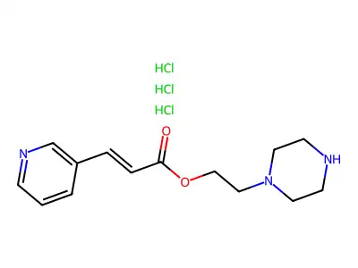 2-Piperazin-1-ylethyl 3-pyridin-3-ylprop-2-enoate;trihydrochloride structure