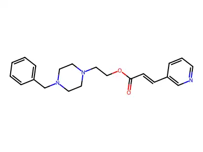 2-(4-Benzylpiperazin-1-yl)ethyl 3-pyridin-3-ylprop-2-enoate structure