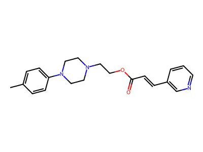 2-[4-(4-Methylphenyl)piperazin-1-yl]ethyl 3-pyridin-3-ylprop-2-enoate structure