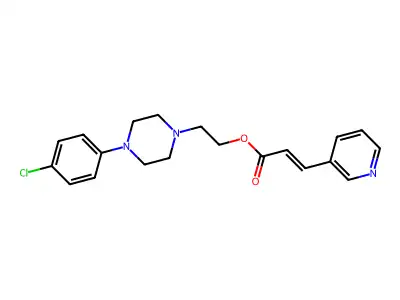 2-[4-(4-Chlorophenyl)piperazin-1-yl]ethyl 3-pyridin-3-ylprop-2-enoate structure