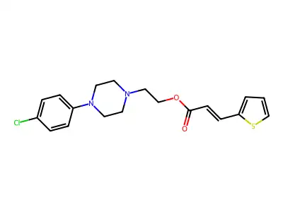 2-[4-(4-Chlorophenyl)piperazin-1-yl]ethyl 3-thiophen-2-ylprop-2-enoate structure