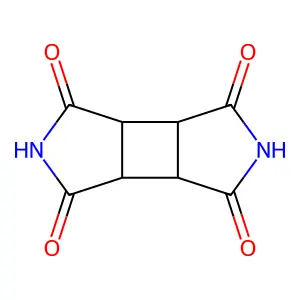 Tetrahydrocyclobuta(1,2-c:3,4-c')dipyrrole-1,3,4,6(2H,5H)-tetrone structure