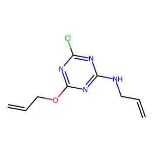 4-chloro-6-prop-2-enoxy-N-prop-2-enyl-1,3,5-triazin-2-amine structure