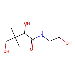 2,4-dihydroxy-N-(2-hydroxyethyl)-3,3-dimethylbutanamide structure