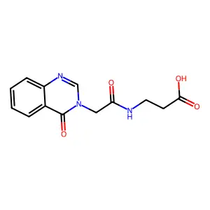 3-[[2-(4-oxoquinazolin-3-yl)acetyl]amino]propanoic Acid structure