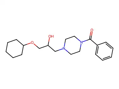 [4-(3-Cyclohexyloxy-2-hydroxypropyl)piperazin-1-yl]-phenylmethanone structure