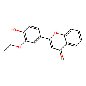 2-(3-Ethoxy-4-hydroxyphenyl)chromen-4-one structure