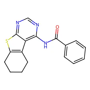 N-(5,6,7,8-tetrahydro[1]benzothieno[2,3-d]pyrimidin-4-yl)benzamide structure