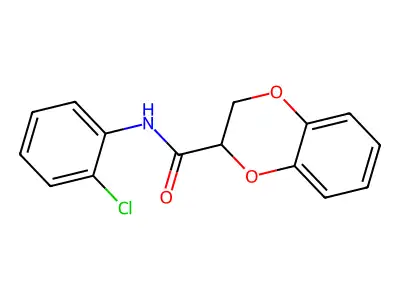 N-(2-chlorophenyl)-2,3-dihydro-1,4-benzodioxine-2-carboxamide structure